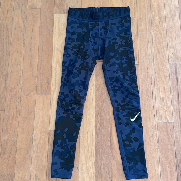 Nike Pro | Tights HyperCool Series | Black/Blue Camouflage | size M - Picture 1 of 5